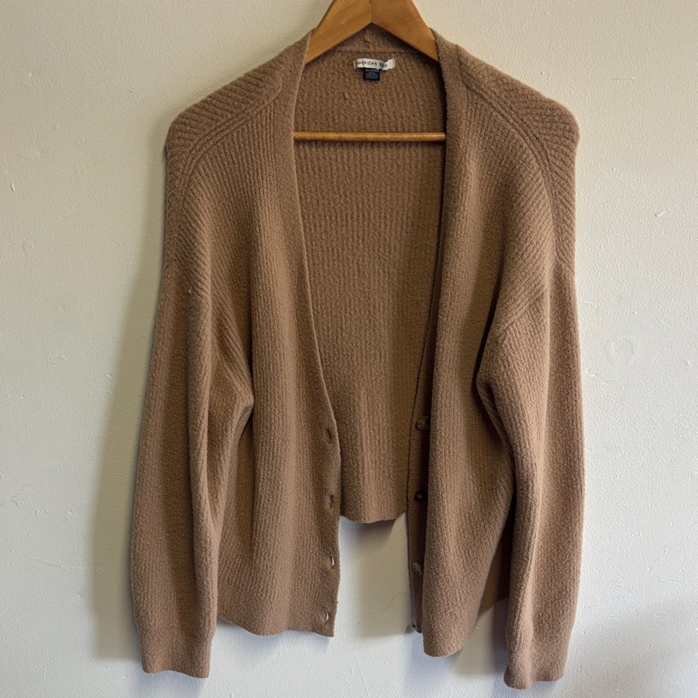 American Eagle Outfitters cozy Brown Cardigan Sweater